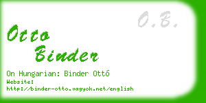 otto binder business card